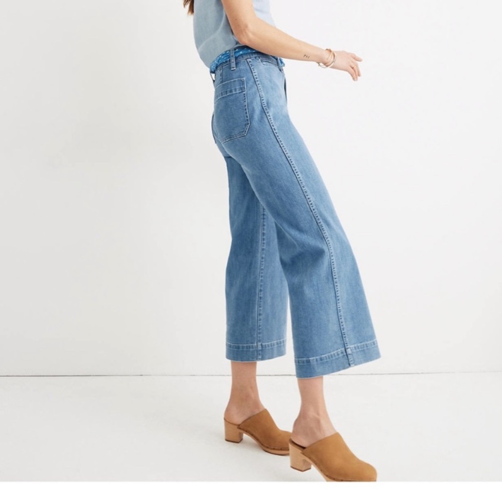 MADEWELL EMMET WIDE-LEG CROP JEANS